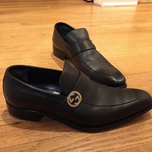 Men's Gucci black leather dress loafer size 10